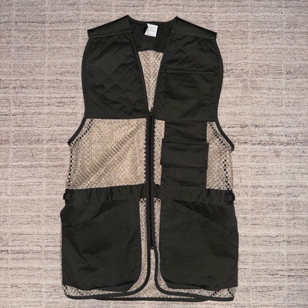 Allen Shooting Vest Removable Shoulder Pad Mesh Adjustable Sides Size Med